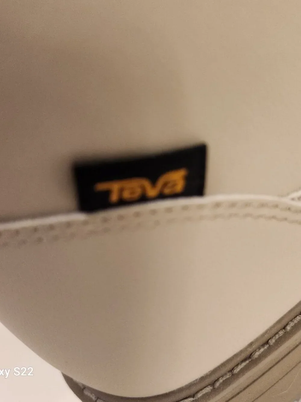 Teva Light Beige Platform Lace-Up Ankle Booties